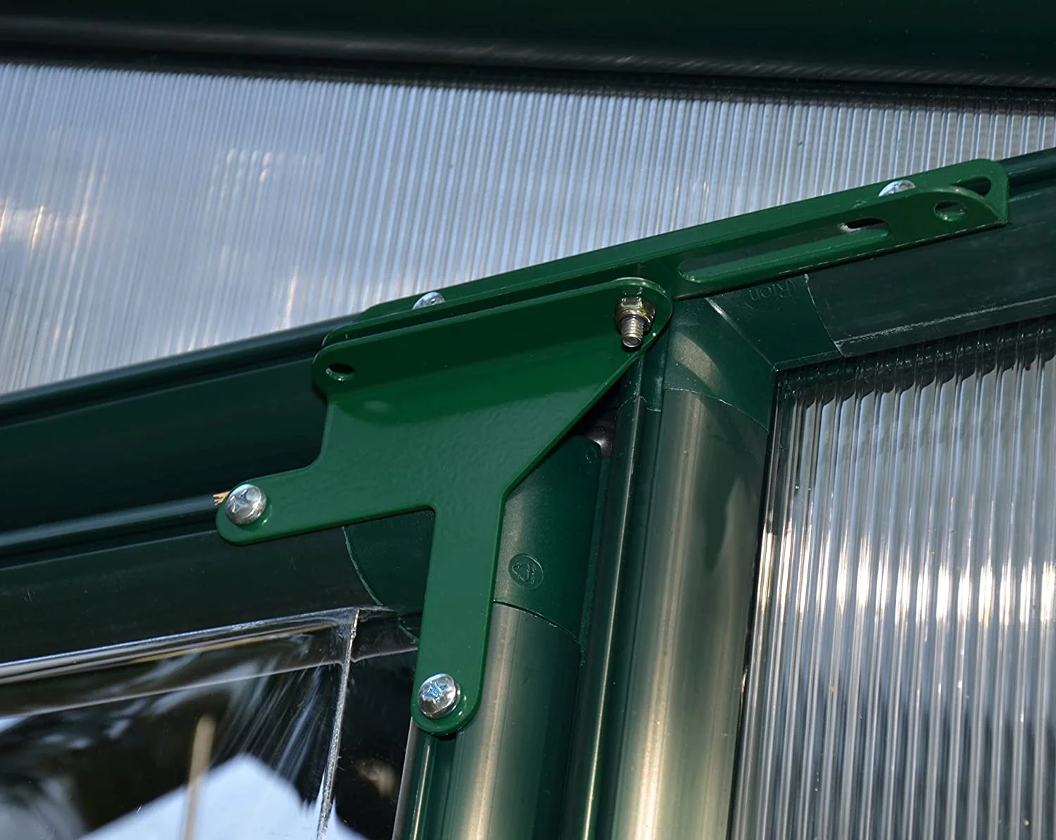 Eco Grow 6' x 6' Greenhouse - Green Frame & Twinwall Polycarbonate Panels - Image 4