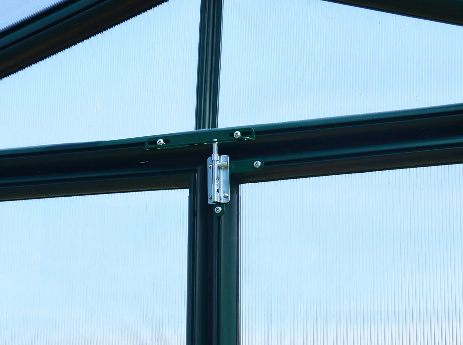 Hobby Gardener 8' x 16' Greenhouse - Green Frame & Twinwall Polycarbonate Panels - Image 5