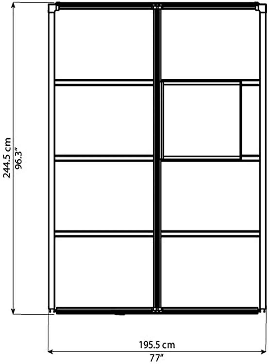 Glory 8' x 20' Greenhouse - Grey Frame & Multiwall Polycarbonate Panels - Image 12