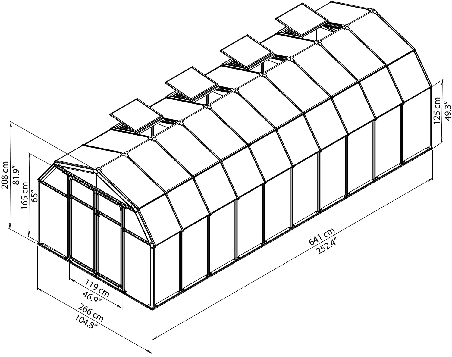 Hobby Gardener 8' x 20' Greenhouse - Green Frame & Twinwall Polycarbonate Panels - Image 7