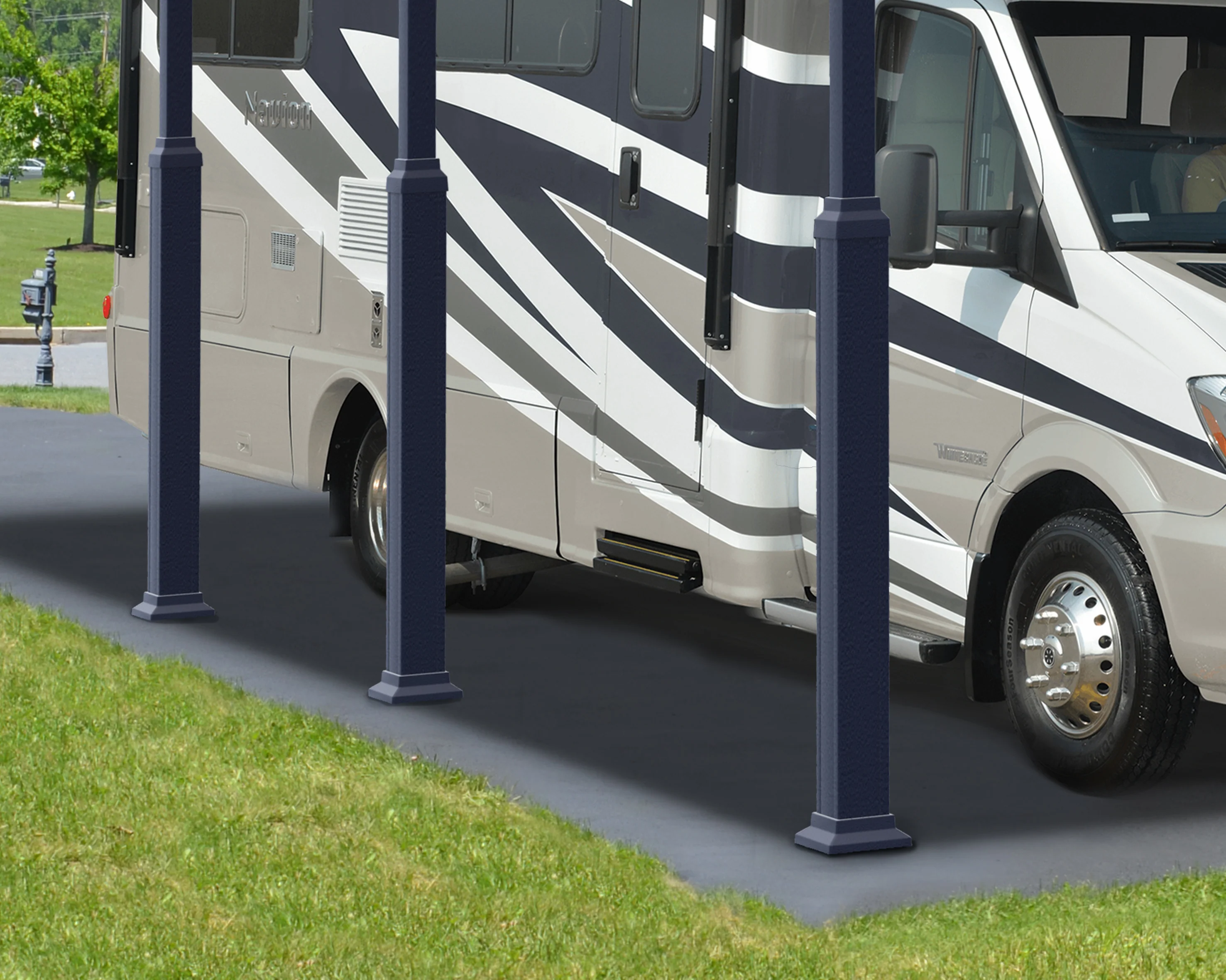 Alpine 12' x 17' Extra High Carport - Grey Aluminium & Twin-wall Polycarbonate Roof Panels - Image 17
