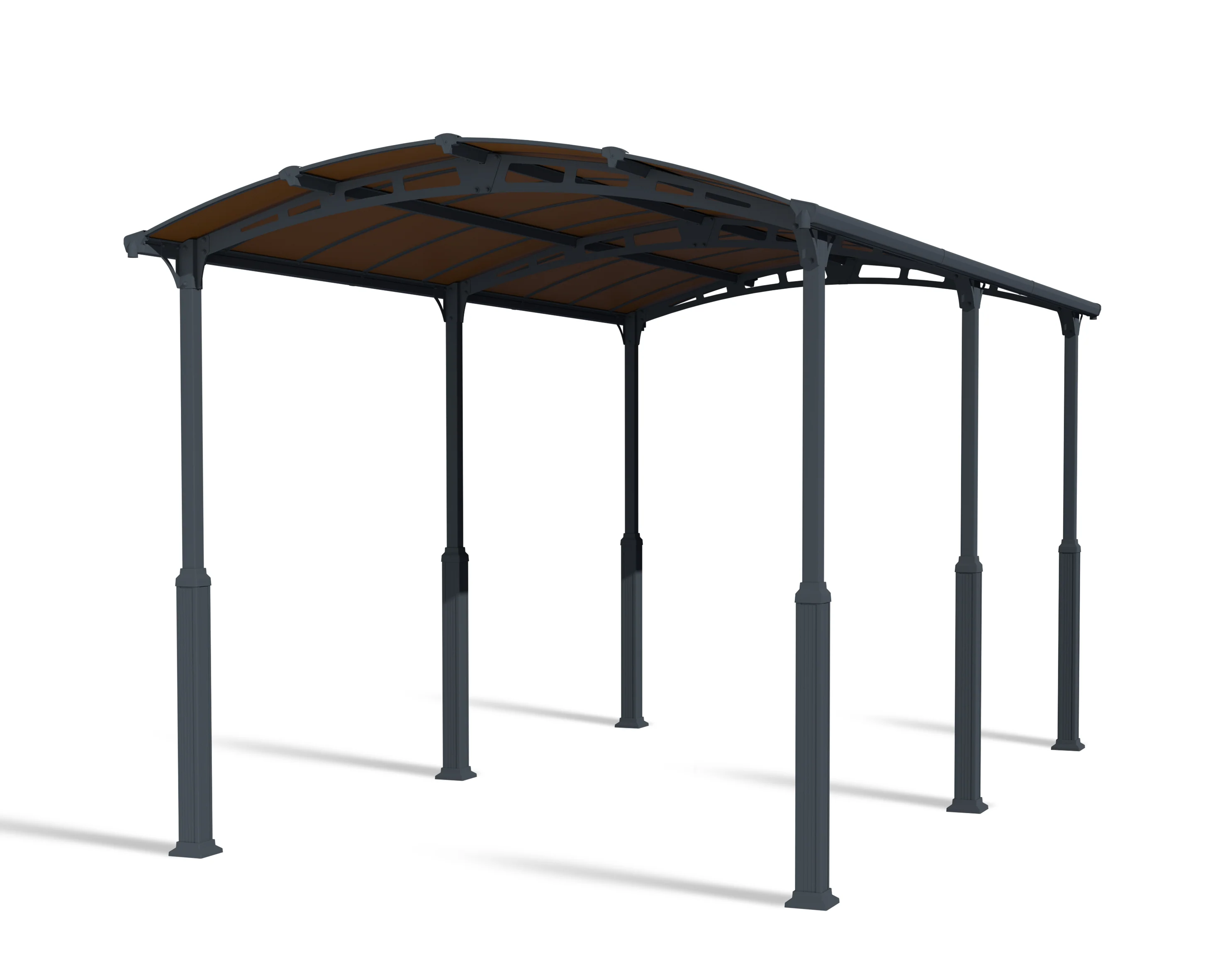 Alpine 12' x 21' Extra High Carport - Grey Aluminium & Twin-wall Polycarbonate Roof Panels - Image 16