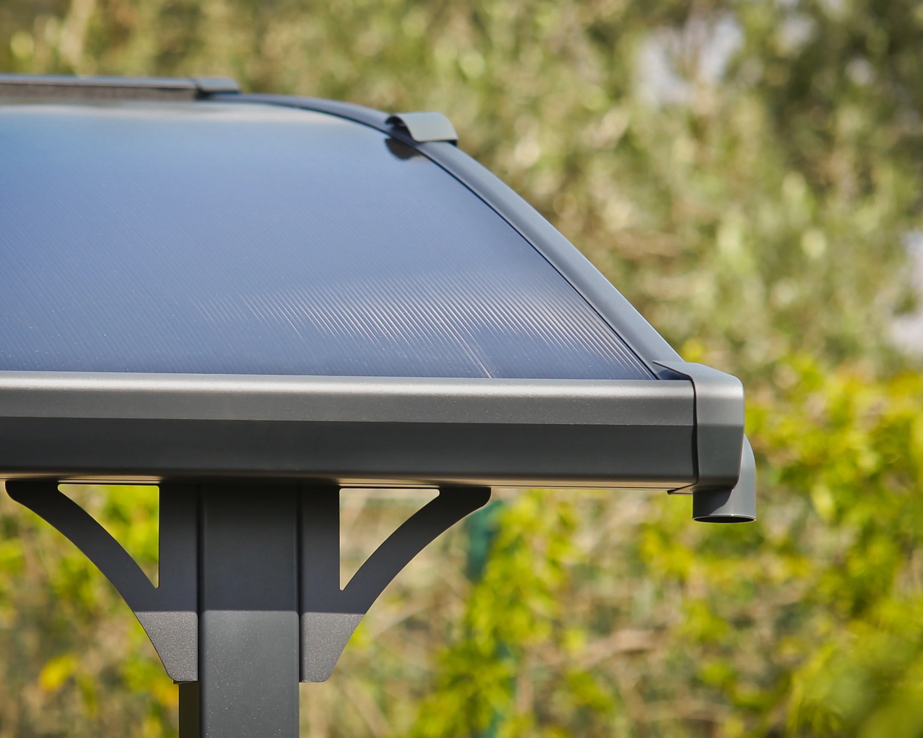 Alpine 12' x 42' Extra High Carport - Grey Aluminium & Twin-wall Polycarbonate Roof Panels - Image 9
