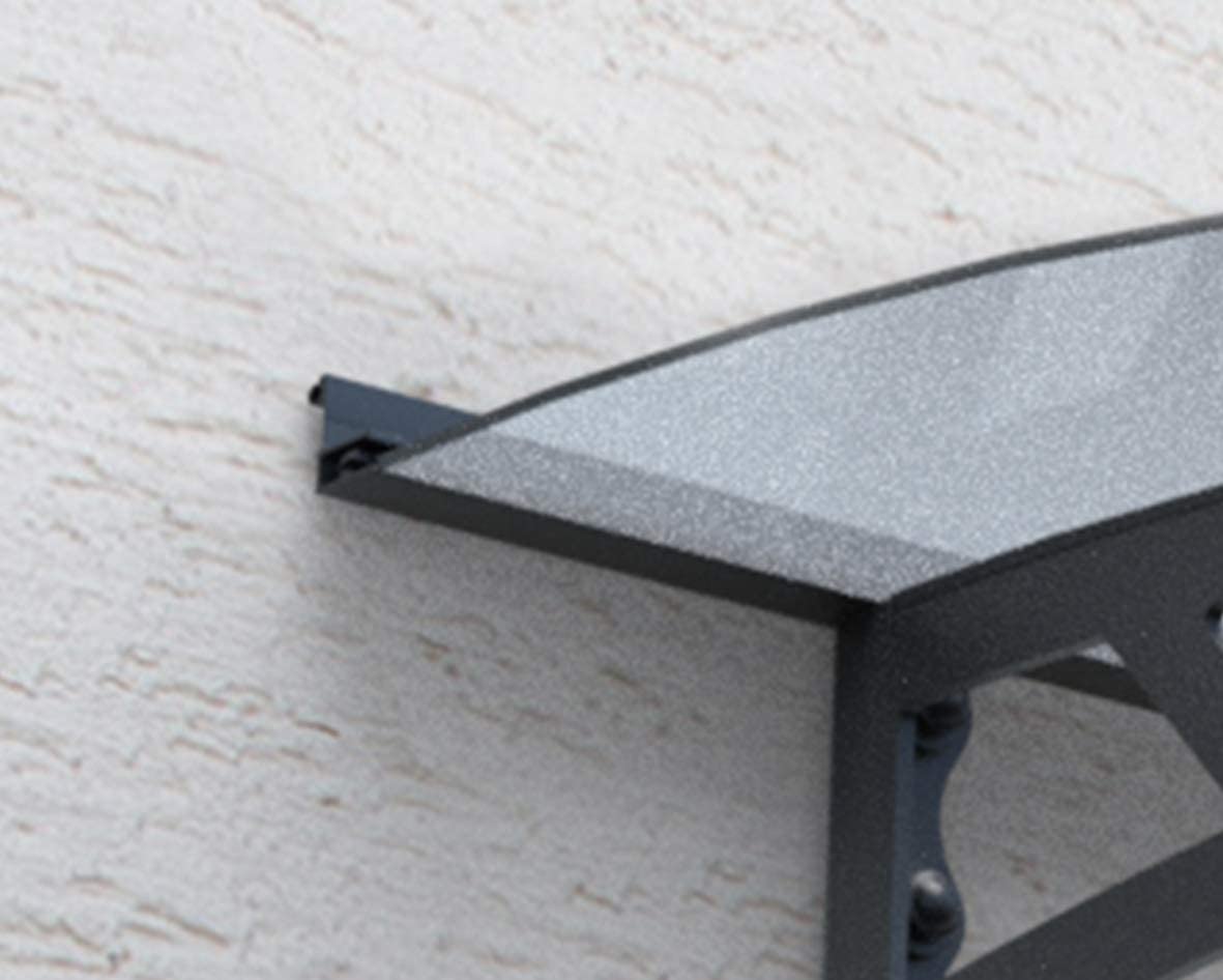 Altair 5m x 0.9m Door Canopy - Grey Frame & Clear Polycarbonate - Image 6