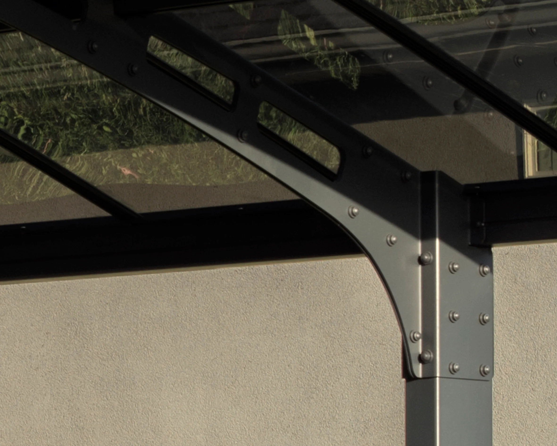 Arizona Double Wings 16' x 19' Carport - Grey Aluminium & Solid Polycarbonate Roof - Image 3