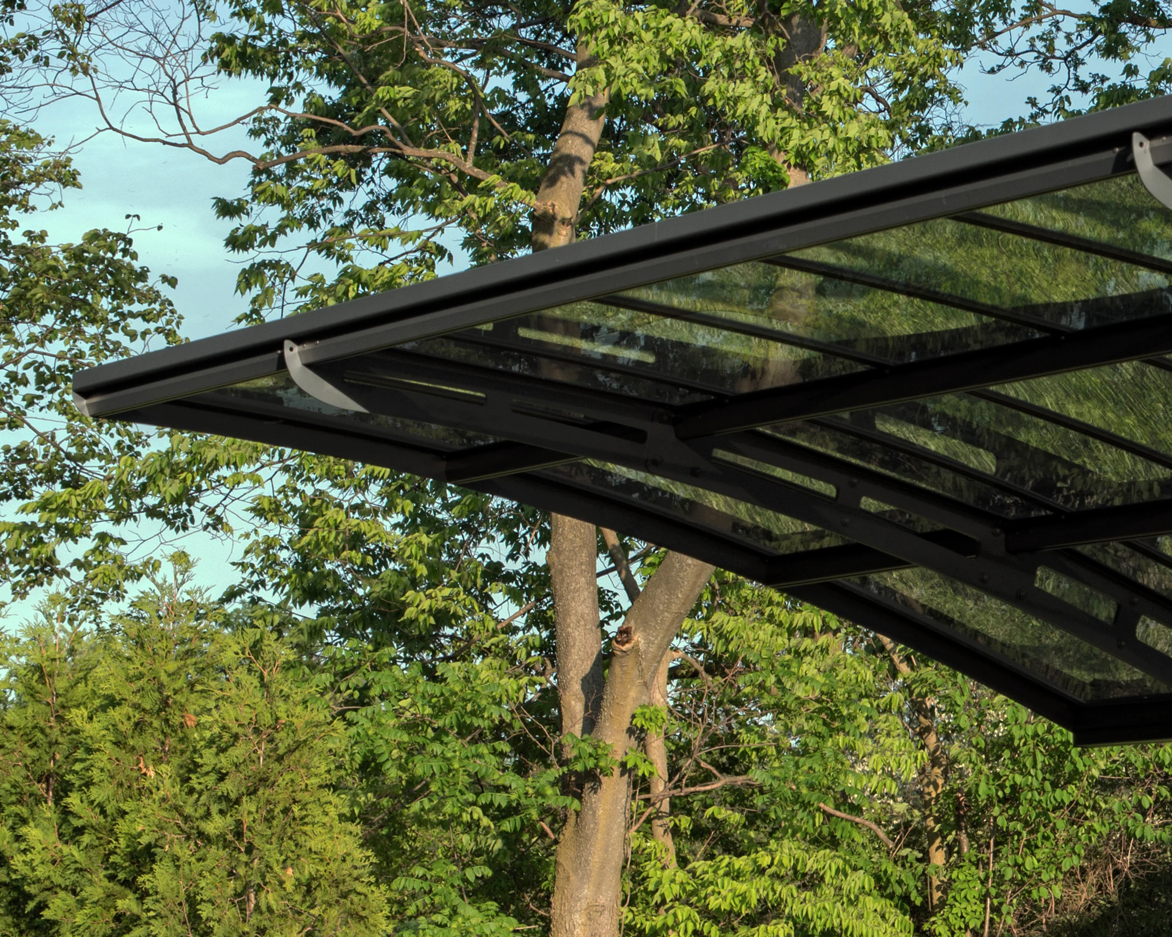 Arizona Double Wings 16' x 19' Carport - Grey Aluminium & Solid Polycarbonate Roof - Image 6