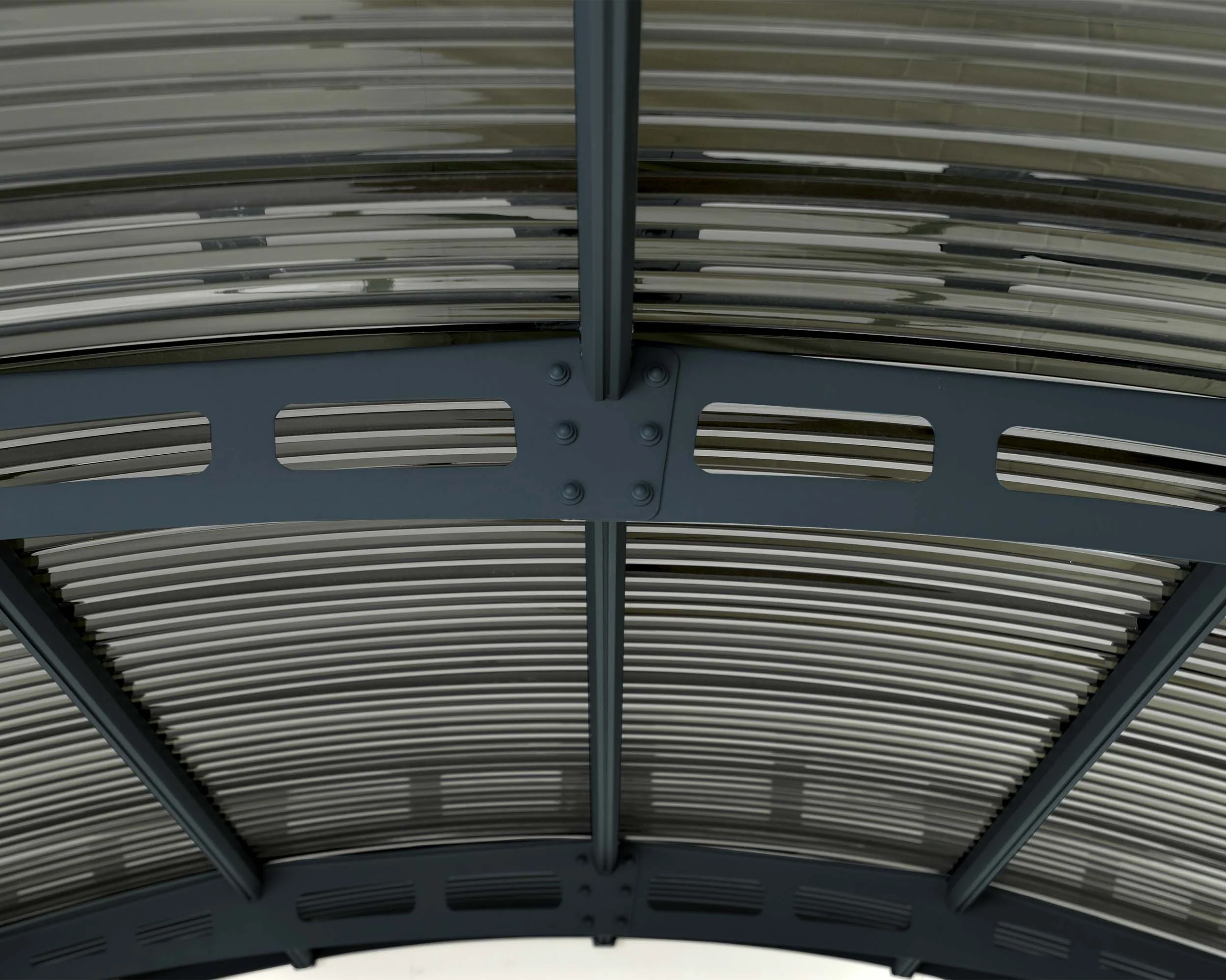 Atlas 10' x 16' Carport - Grey Aluminium & Polycarbonate Roof Panels - Image 4