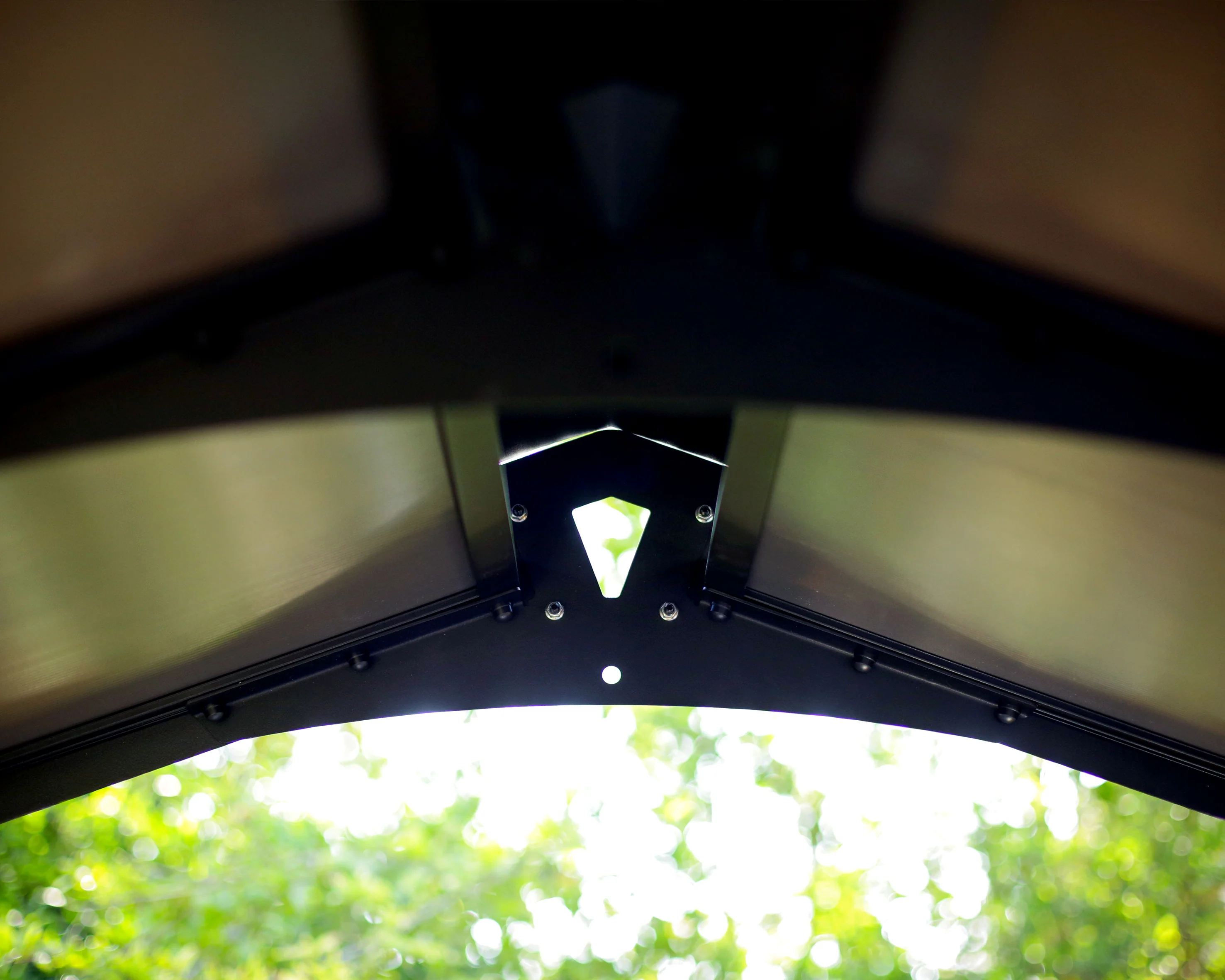 Austin 1.8m x 2.4m Outdoor BBQ Gazebo in Black Aluminium with Polycarbonate Roof - Image 10