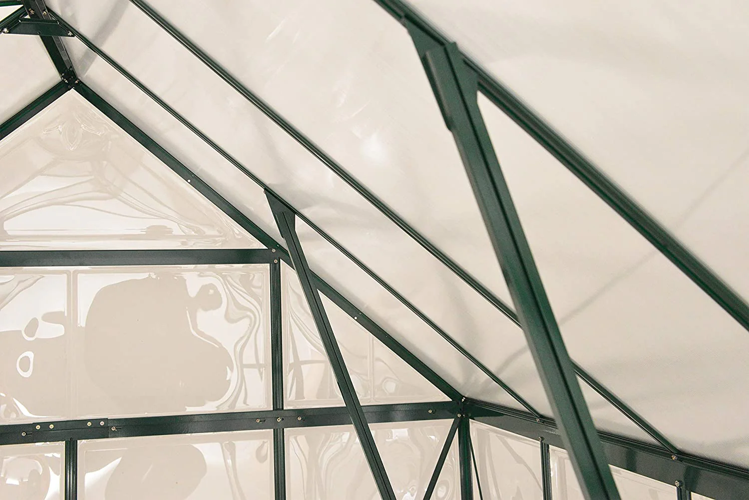 Balance 8' x 12' Greenhouse - Green Frame & Hybrid Polycarbonate Panels - Image 8