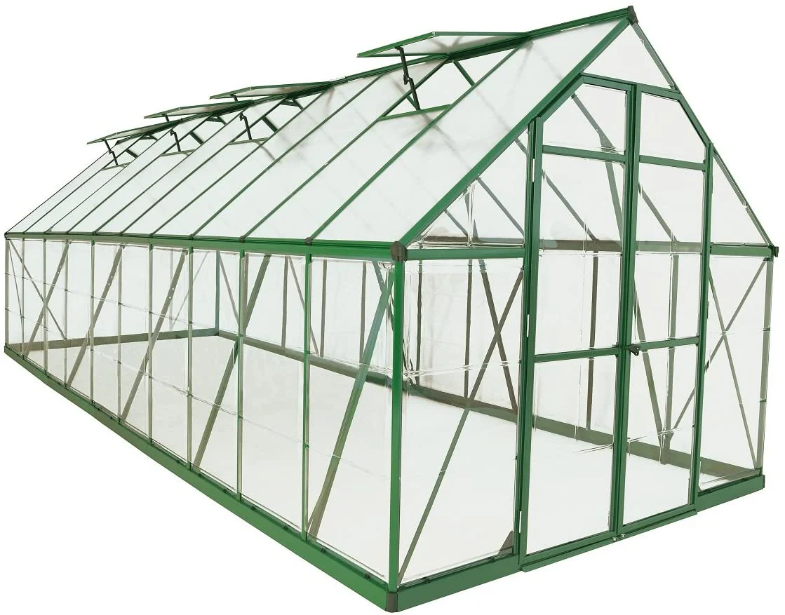 Balance 8' x 20' Greenhouse - Green Frame & Hybrid Polycarbonate Panels - Image 5