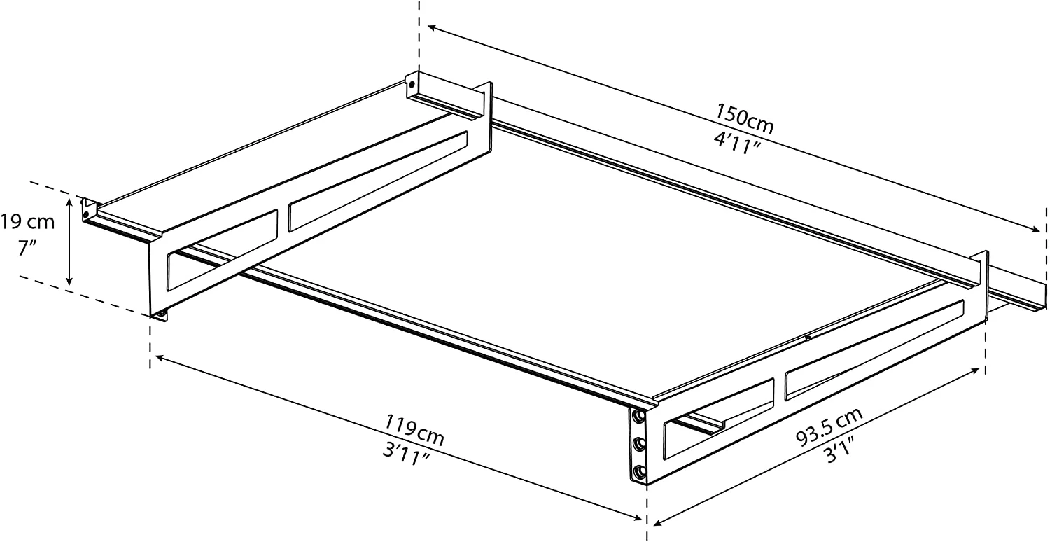 Bremen 1.5m x 0.9m Door Canopy - Grey Frame & Clear Acryl - Image 10