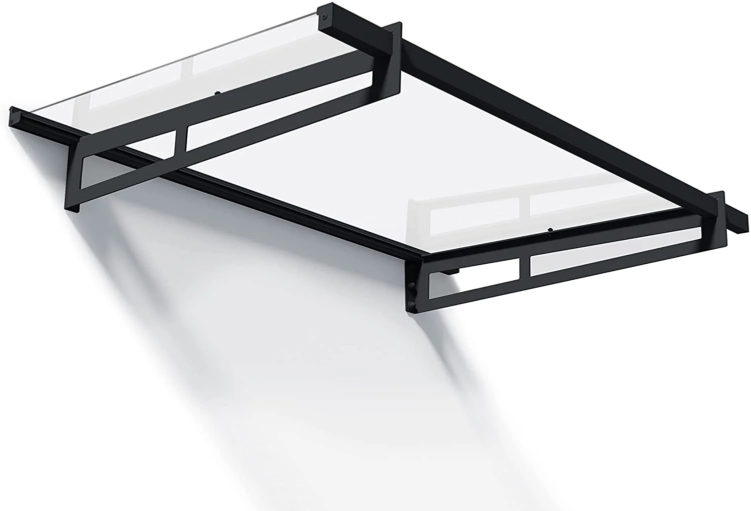 Bremen 1.5m x 0.9m Door Canopy - Grey Frame & Clear Acryl - Image 4