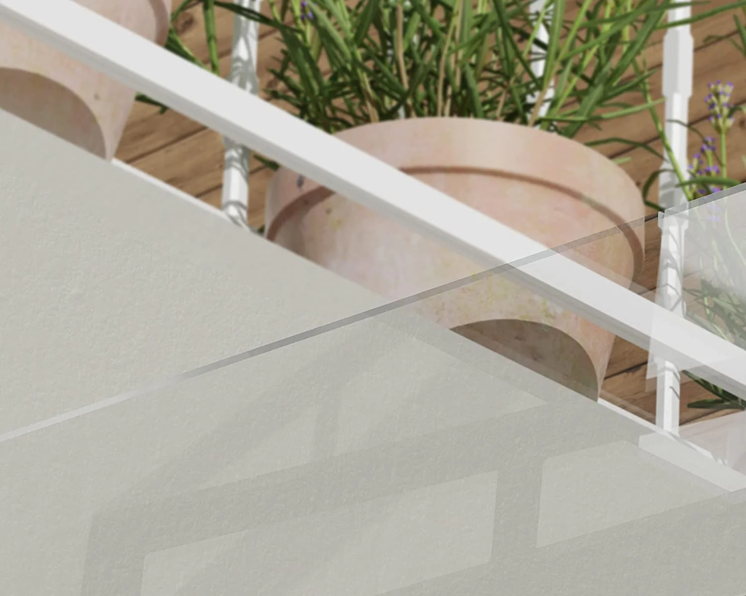 Bremen 1.5m x 0.9m Door Canopy - Grey Frame & Clear Acryl - Image 8