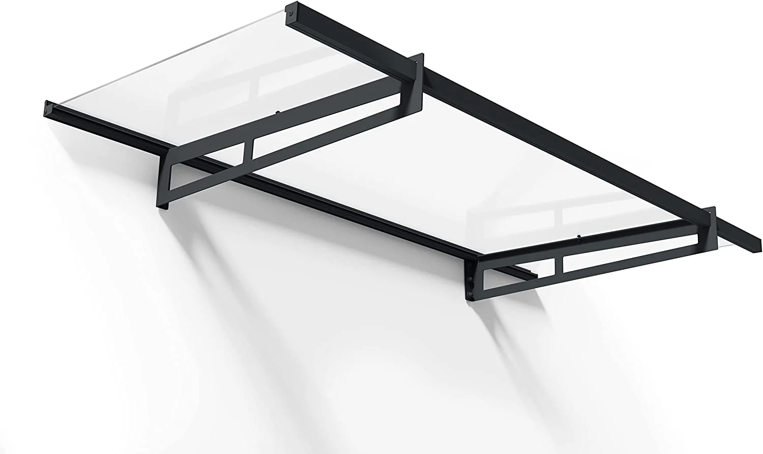 Bremen 2m x 0.9m Door Canopy - Grey Frame & Clear Acryl - Image 7