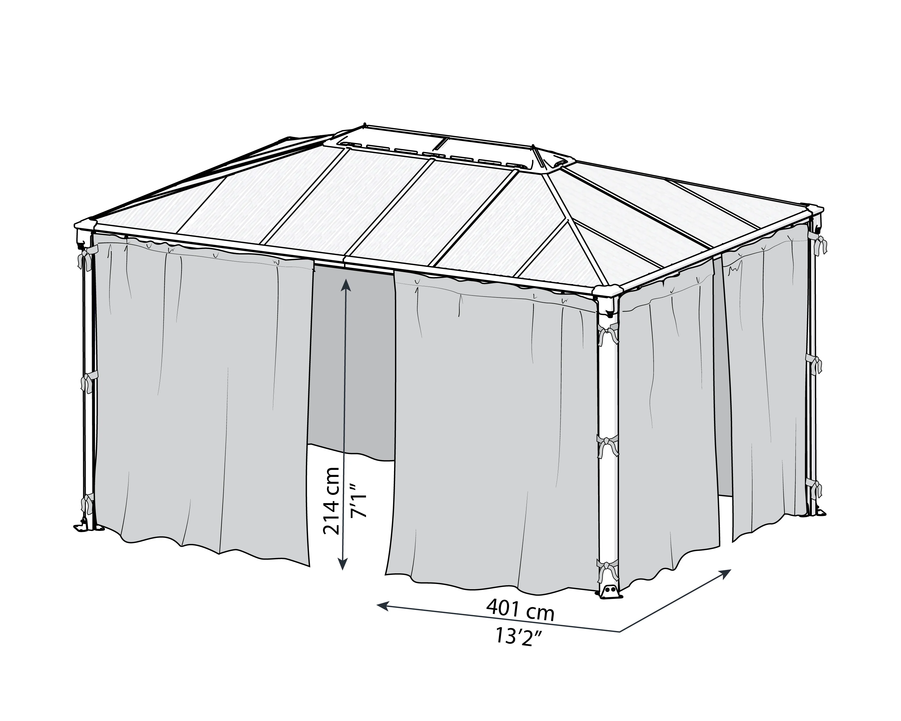 Martinique 4300 Gazebo Curtain Set - Image 6