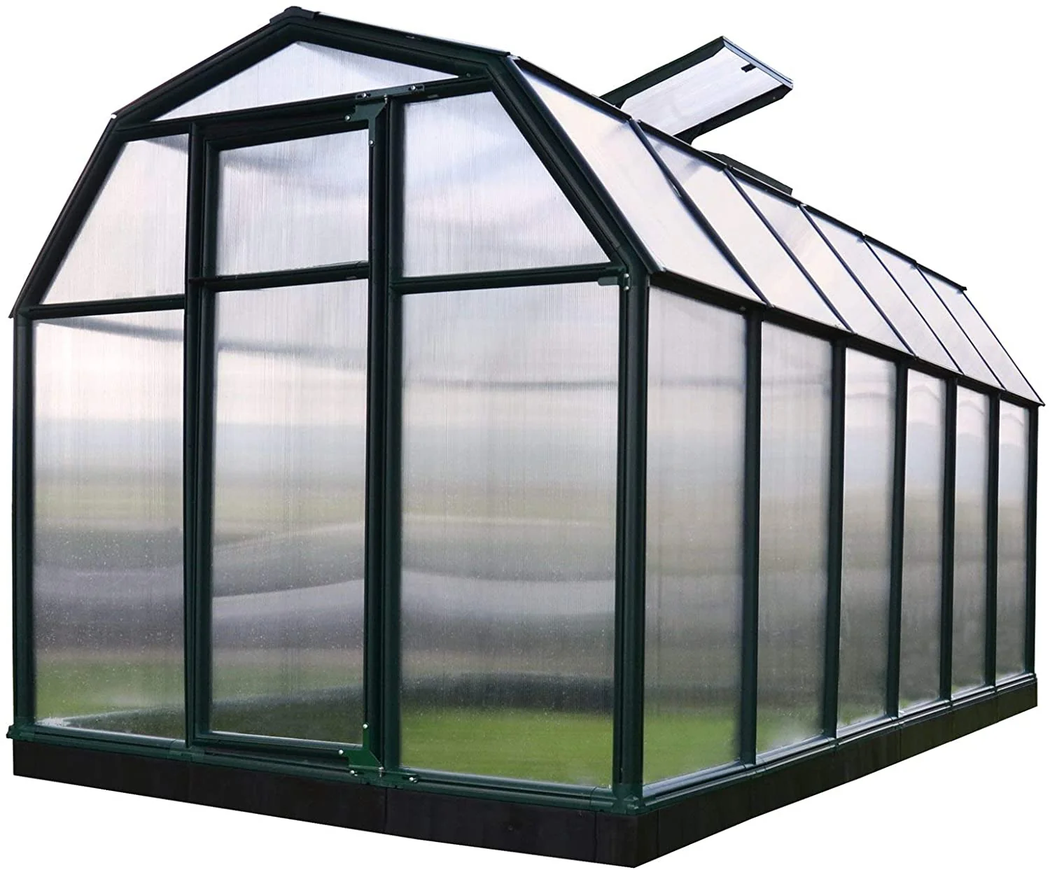 Eco Grow 6' x 12' Greenhouse - Green Frame & Twinwall Polycarbonate Panels - Image 4