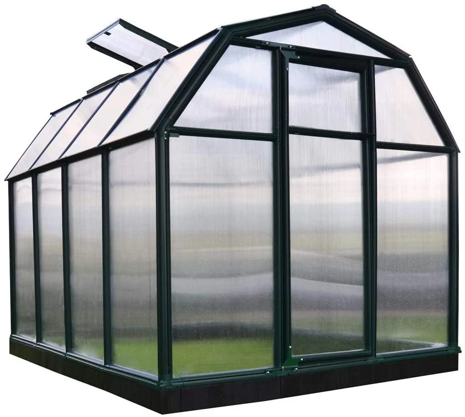 Eco Grow 6' x 8' Greenhouse - Green Frame & Twinwall Polycarbonate Panels - Image 5