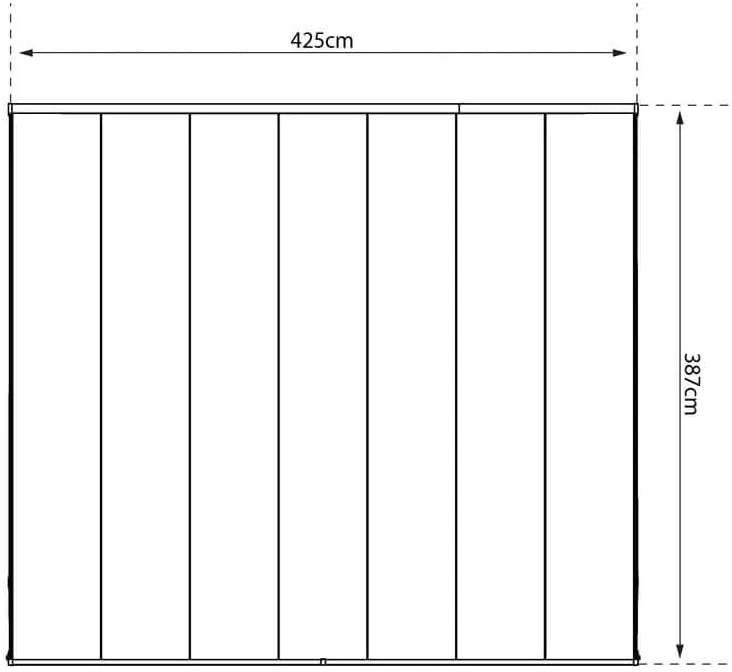 Feria Patio Cover 4m x 4m - Grey Frame & Clear Polycarbonate - Image 7