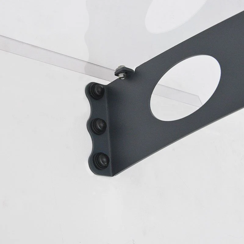 Garamond 1.4m x 0.9m Door Canopy - Grey Frame & Clear Polycarbonate - Image 4