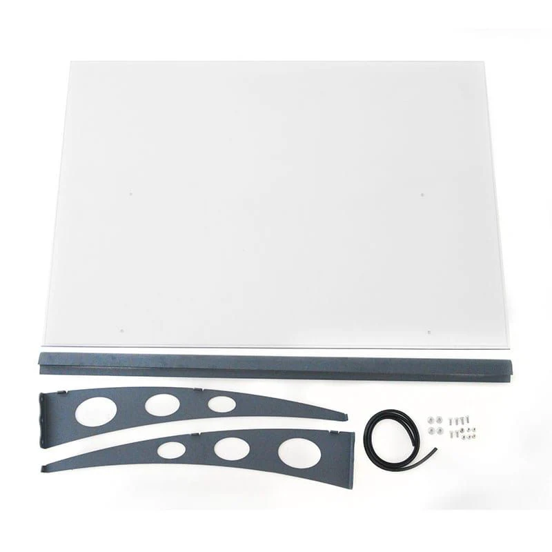 Garamond 1.4m x 0.9m Door Canopy - Grey Frame & Clear Polycarbonate - Image 5