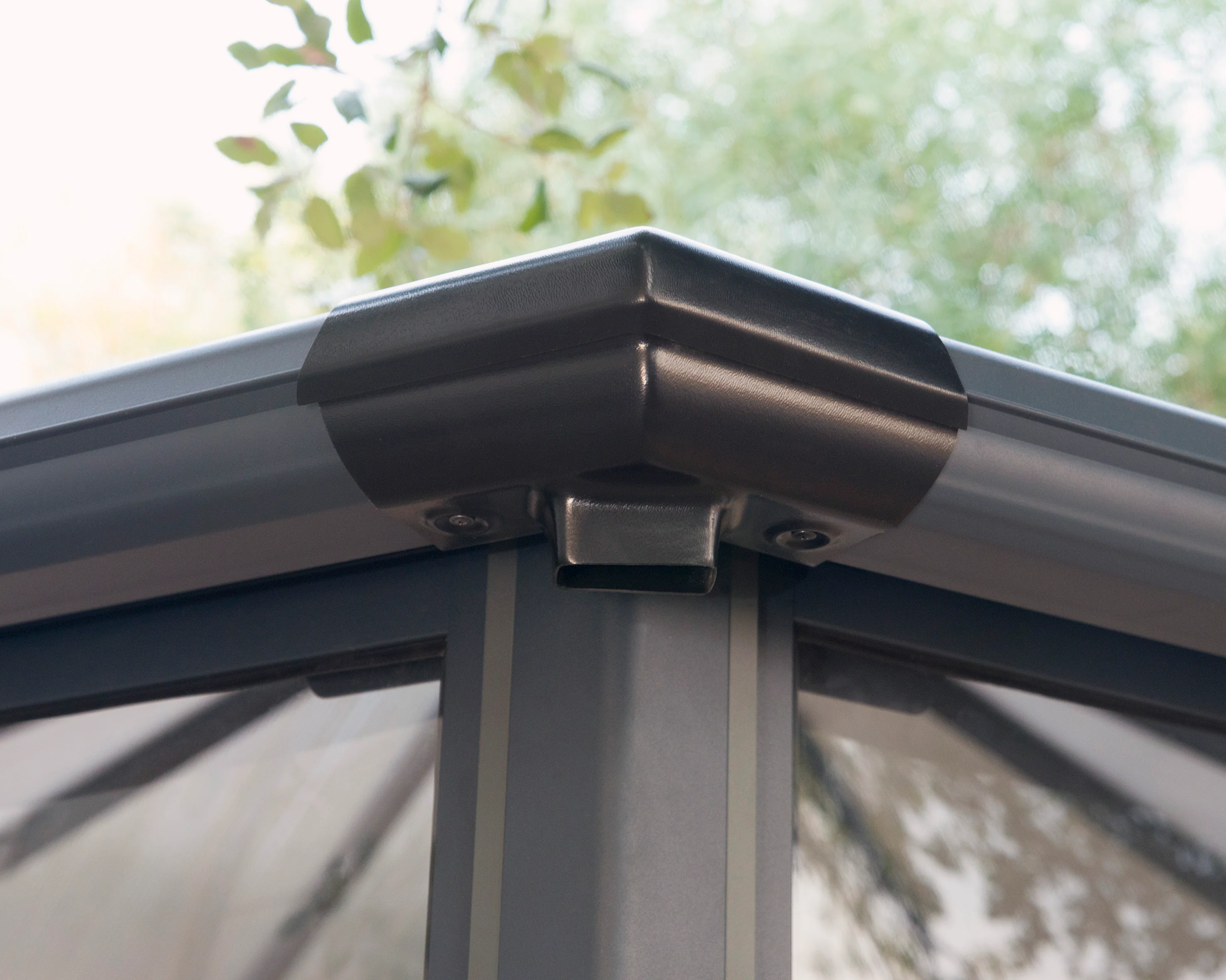 Garda 6m x 5m Hexagonal Enclosed Gazebo Kit - Grey Structure & Hybrid Panels - Image 10