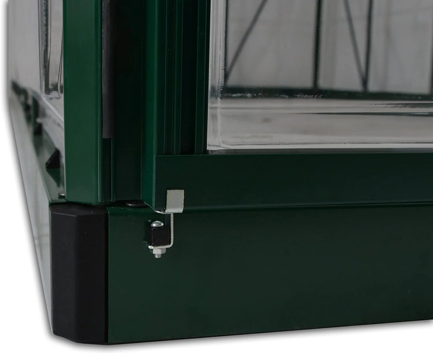 Harmony 6' x 8' Greenhouse - Green  Frame & Clear Polycarbonate Panels - Image 3