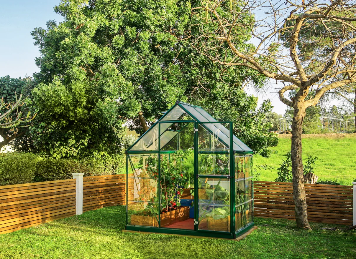 Hybrid 6' x 4' Greenhouse - Green Frame & Hybrid Polycarbonate Panels - Image 10