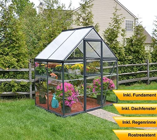 Hybrid 6' x 4' Greenhouse - Grey Frame & Hybrid Polycarbonate Panels - Image 6