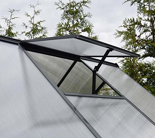 Hybrid 6' x 6' Greenhouse - Grey Frame & Hybrid Polycarbonate Panels - Image 5