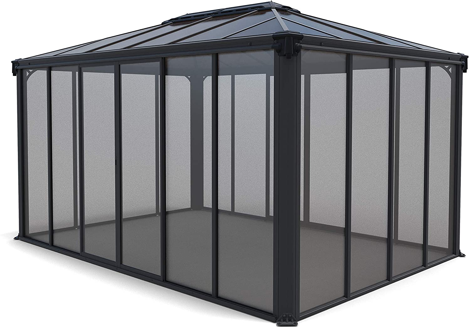Ledro 3m x 4.3m Enclosed Gazebo Kit - Grey Structure & Hybrid Panels - Image 2