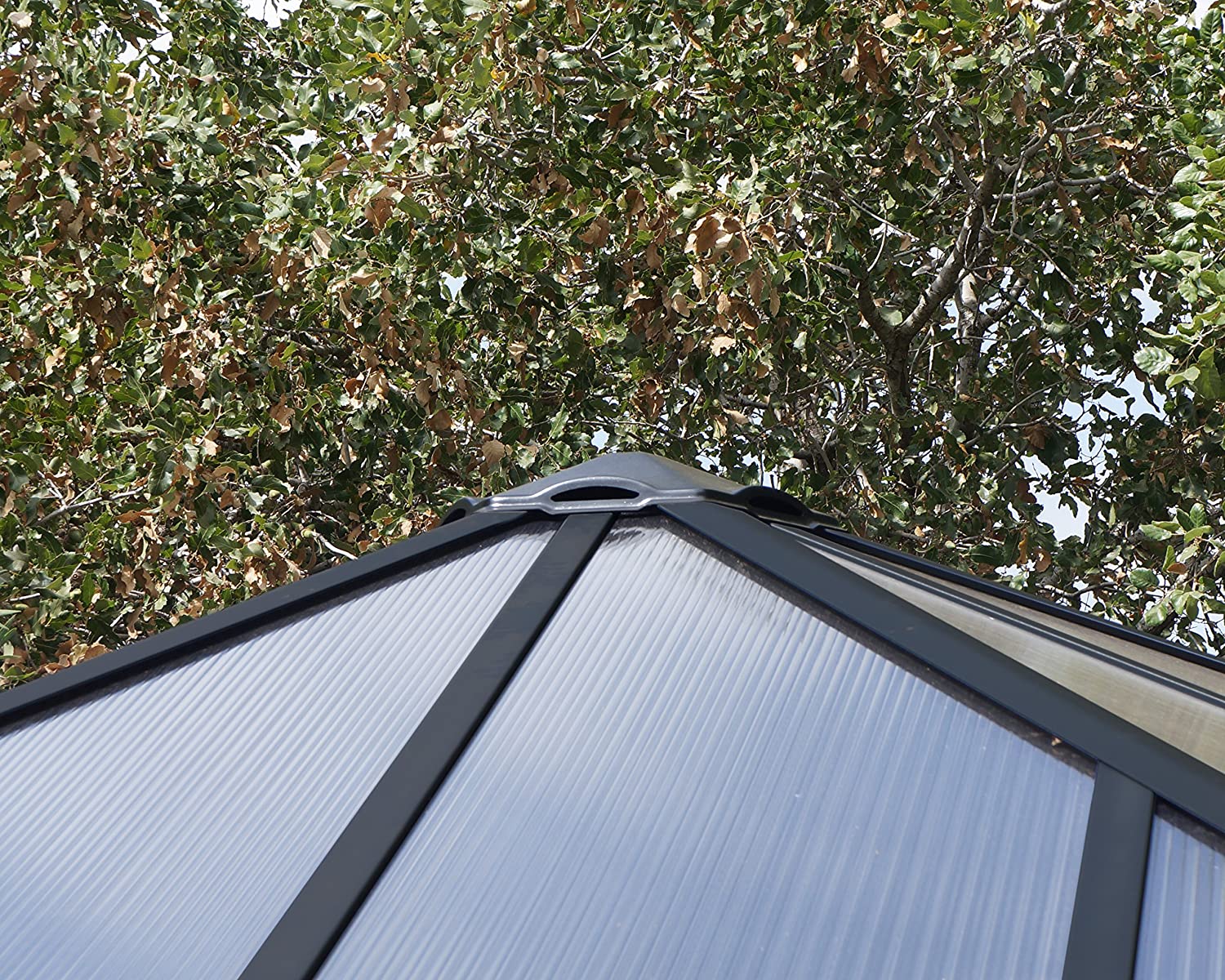 Ledro 3m x 4.3m Enclosed Gazebo Kit - Grey Structure & Hybrid Panels - Image 3