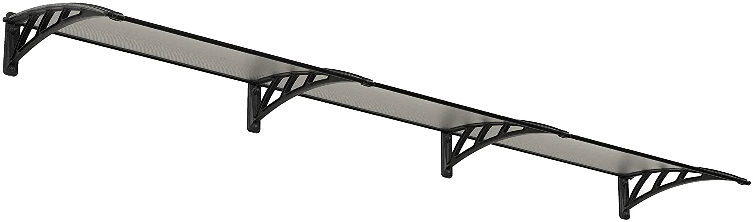 Neo 3.5m x 0.75m Door Canopy - Grey Frame & Twinwall Polycarbonate - Image 3