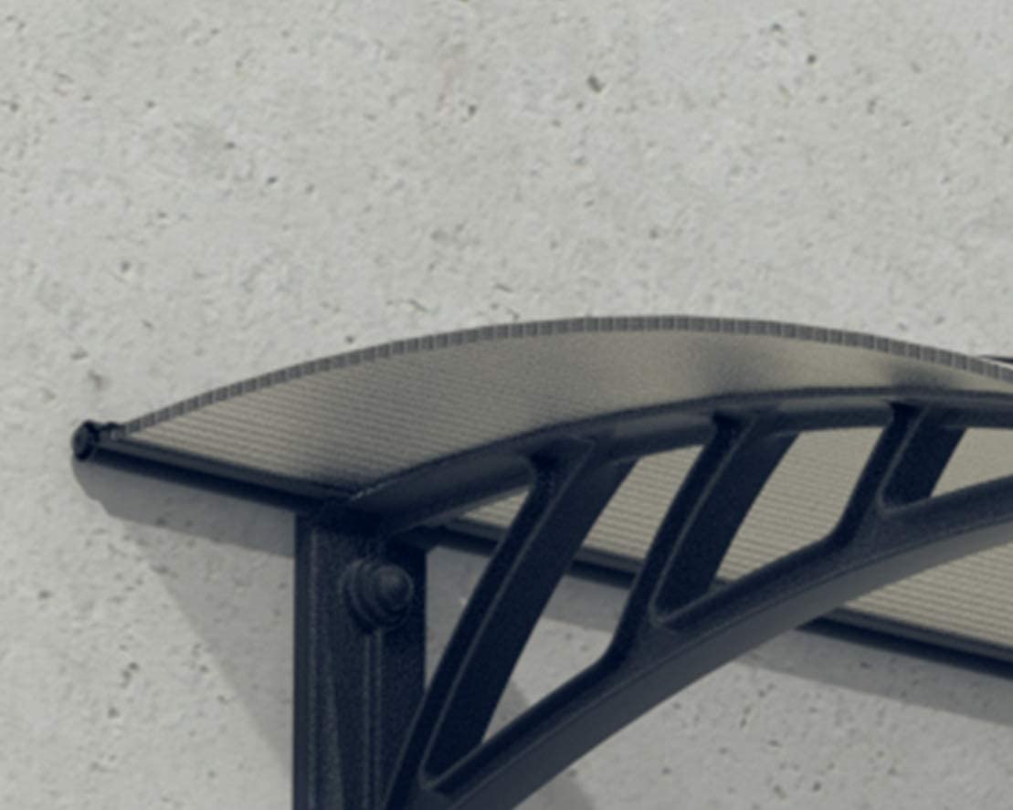 Neo 3.5m x 0.75m Door Canopy - Grey Frame & Twinwall Polycarbonate - Image 5