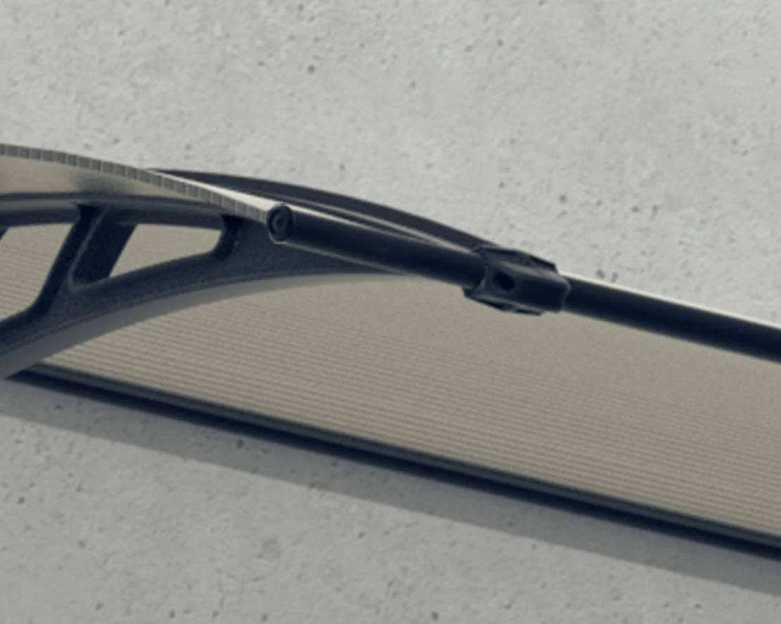 Neo 3.5m x 0.75m Door Canopy - Grey Frame & Twinwall Polycarbonate - Image 6