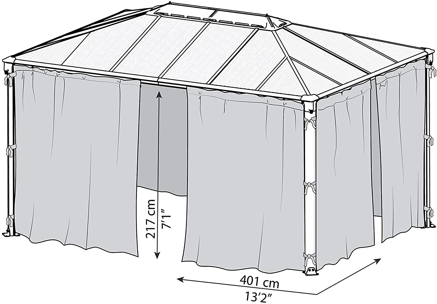 Martinique 4300 Gazebo Netting Set - Image 3