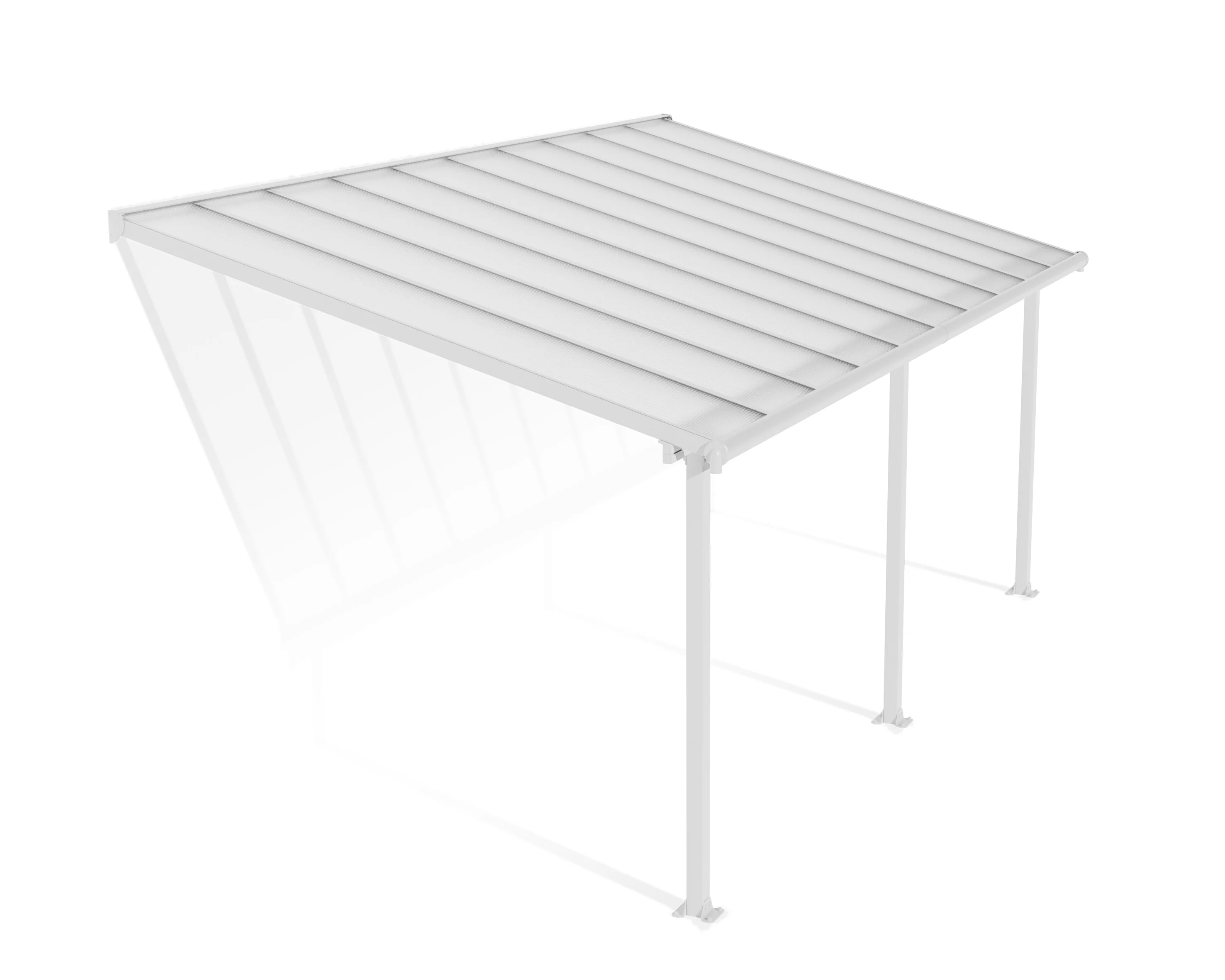 Olympia Patio Cover 3m x 6.2m - White Frame & Clear Polycarbonate - Image 5