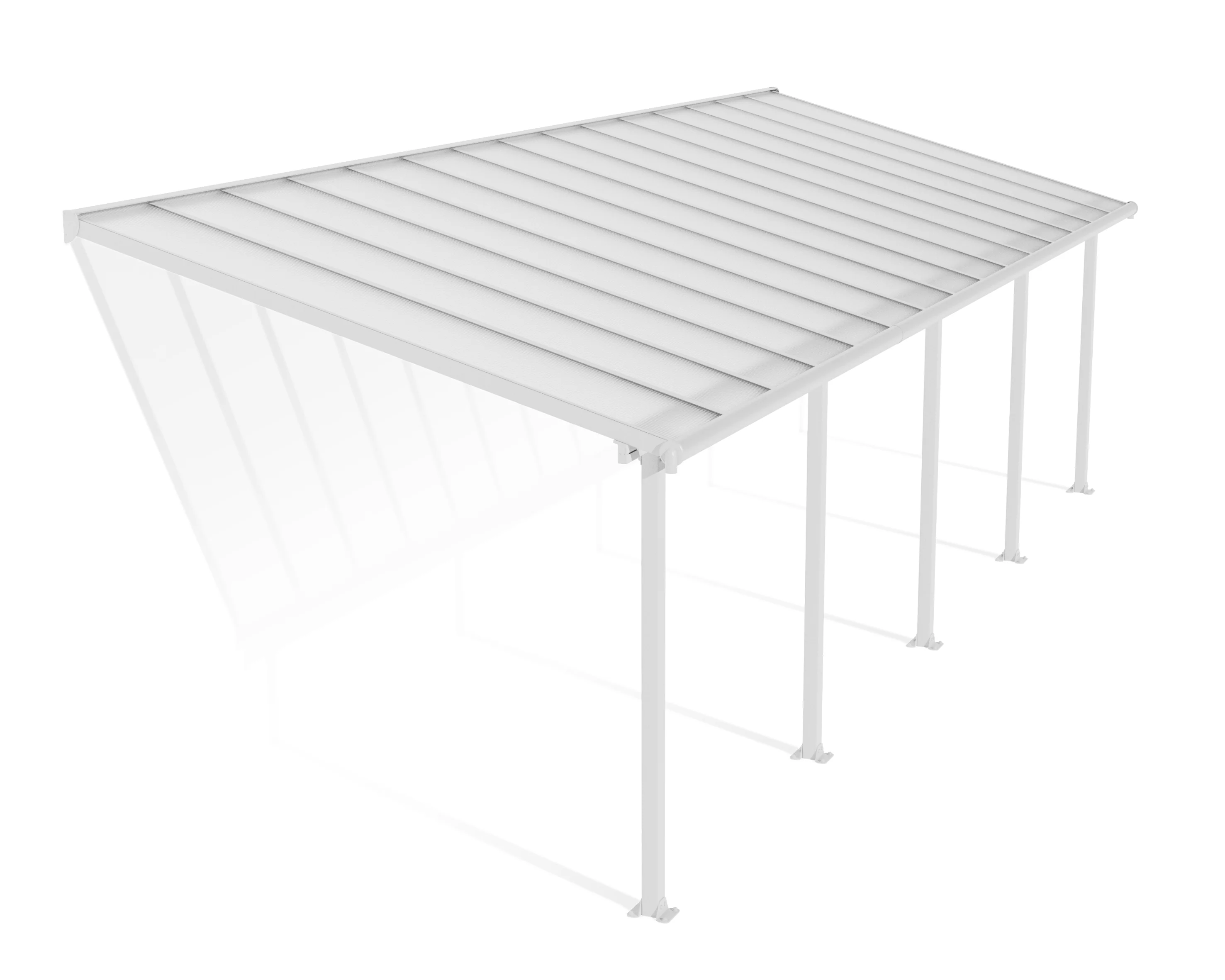 Olympia Patio Cover 3m x 9.2m - White Frame & Clear Polycarbonate - Image 5