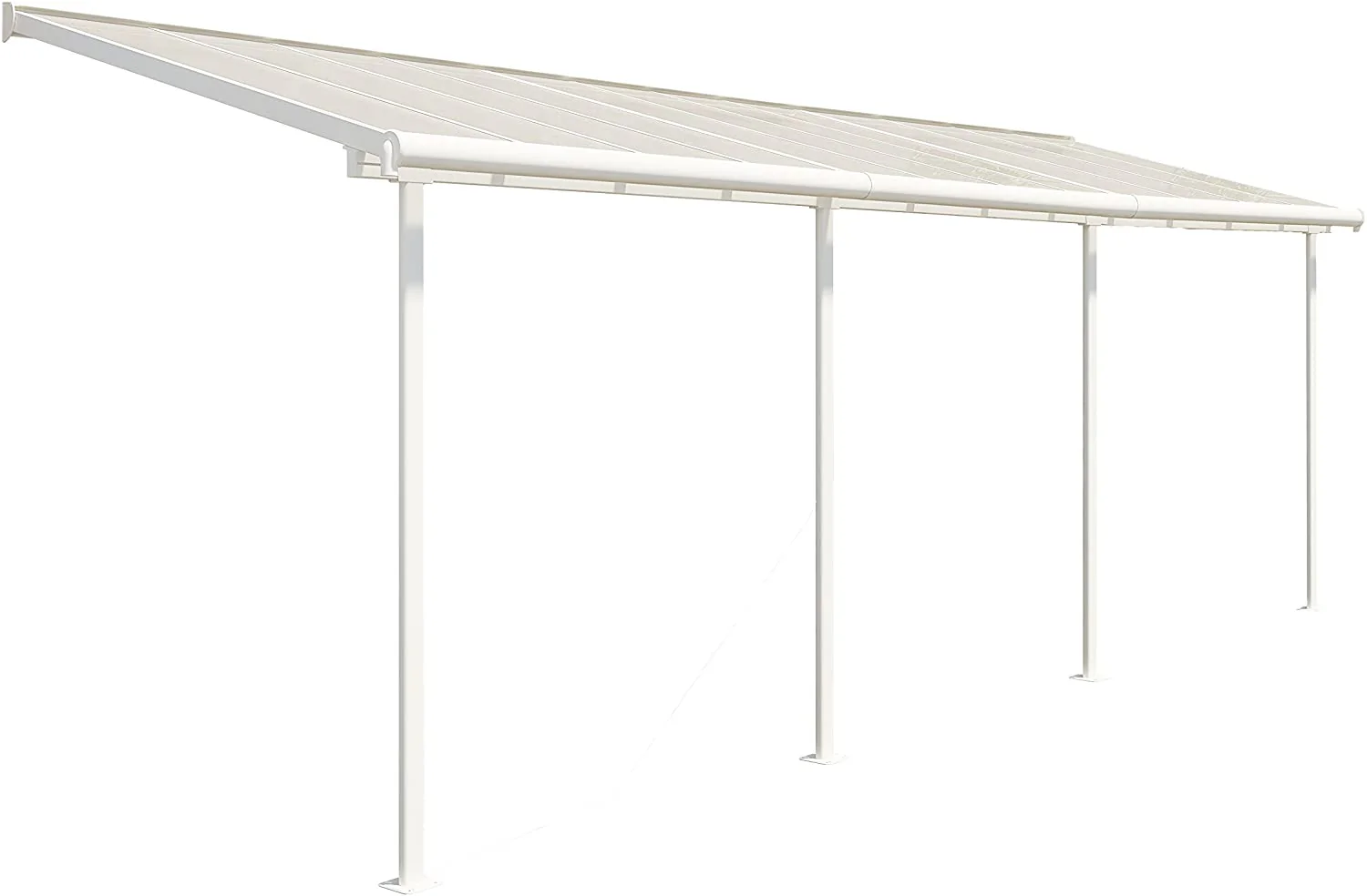 Sierra Patio Cover 2.2m x 6.7m - White Frame & Clear Polycarbonate - Image 3
