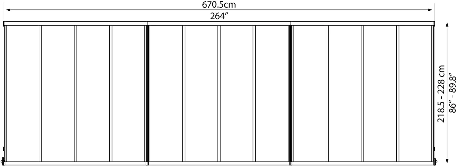 Sierra Patio Cover 2.2m x 6.7m - White Frame & Clear Polycarbonate - Image 8