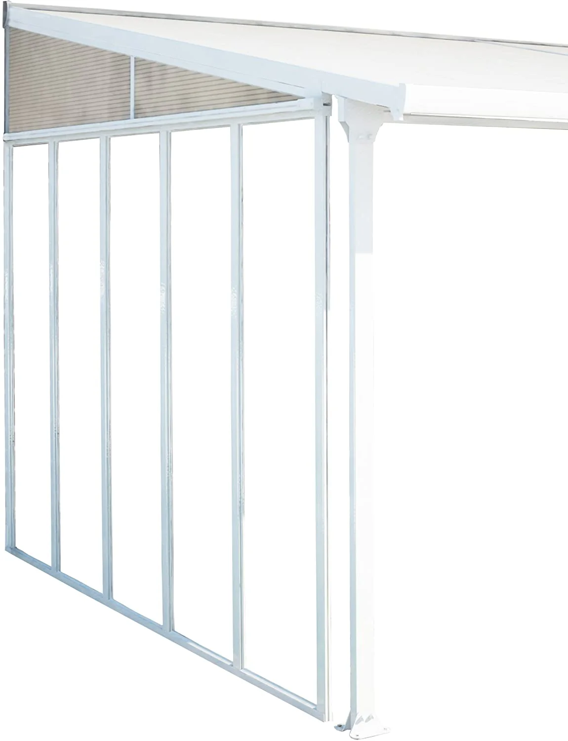 Patio Cover Side Wall 4m - White Acryl - Image 2