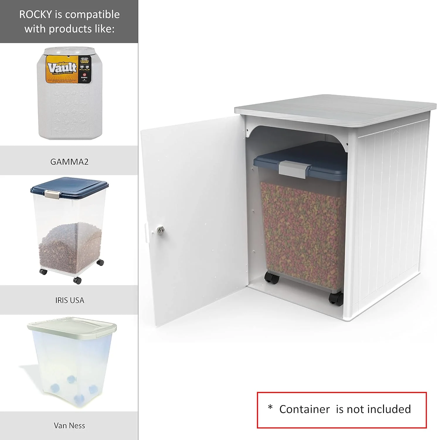 Rocky Dog Food Storage Container Cabinet - Image 4