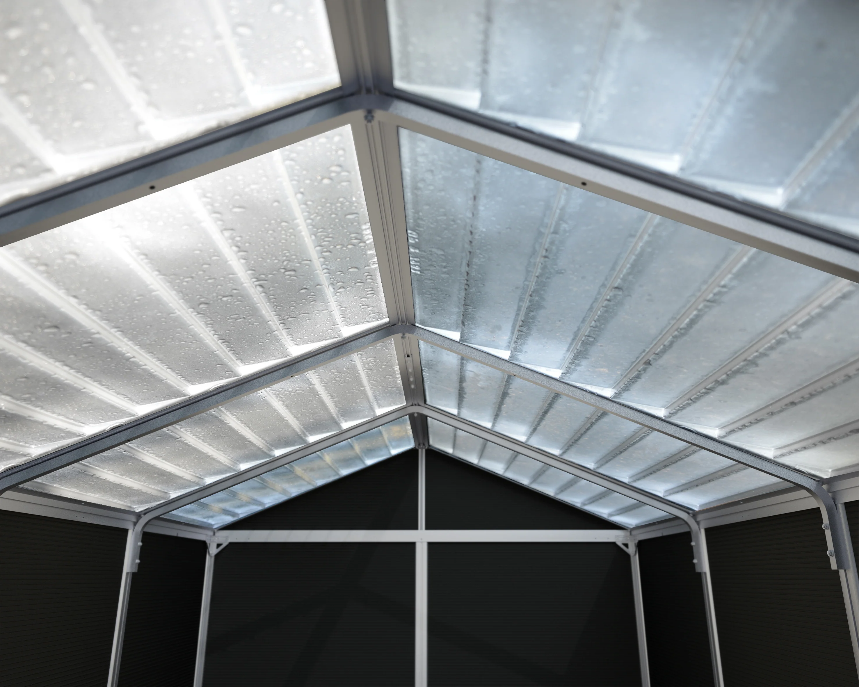 Rubicon 6ft. x 12ft. Garden Shed With Floor - Dark Grey Polycarbonate Panels - Image 3