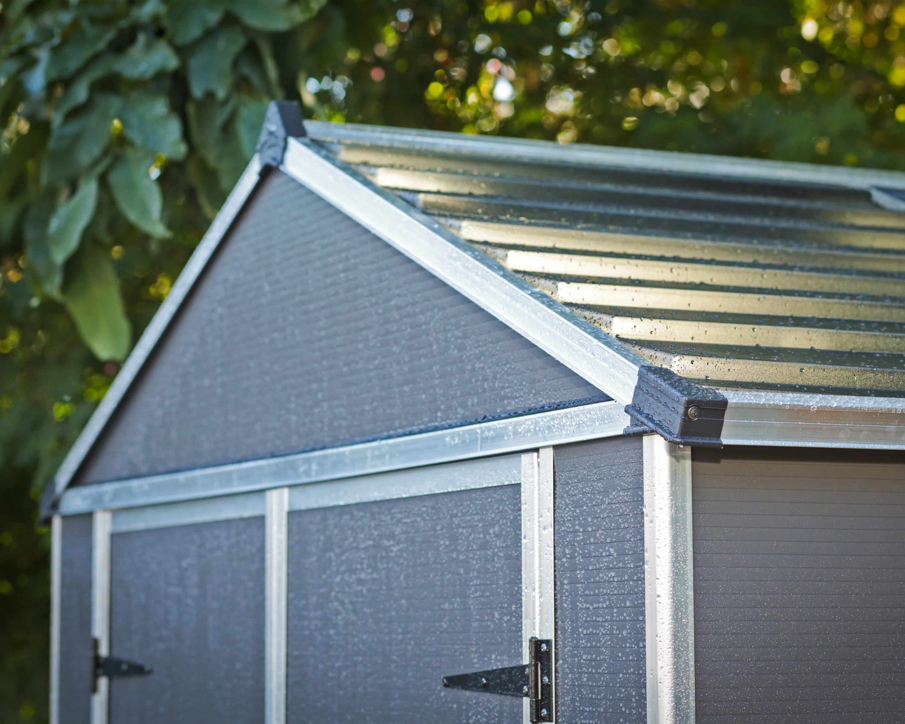 Rubicon 6ft. x 5ft. Garden Shed With Floor - Dark Grey Polycarbonate Panels - Image 12
