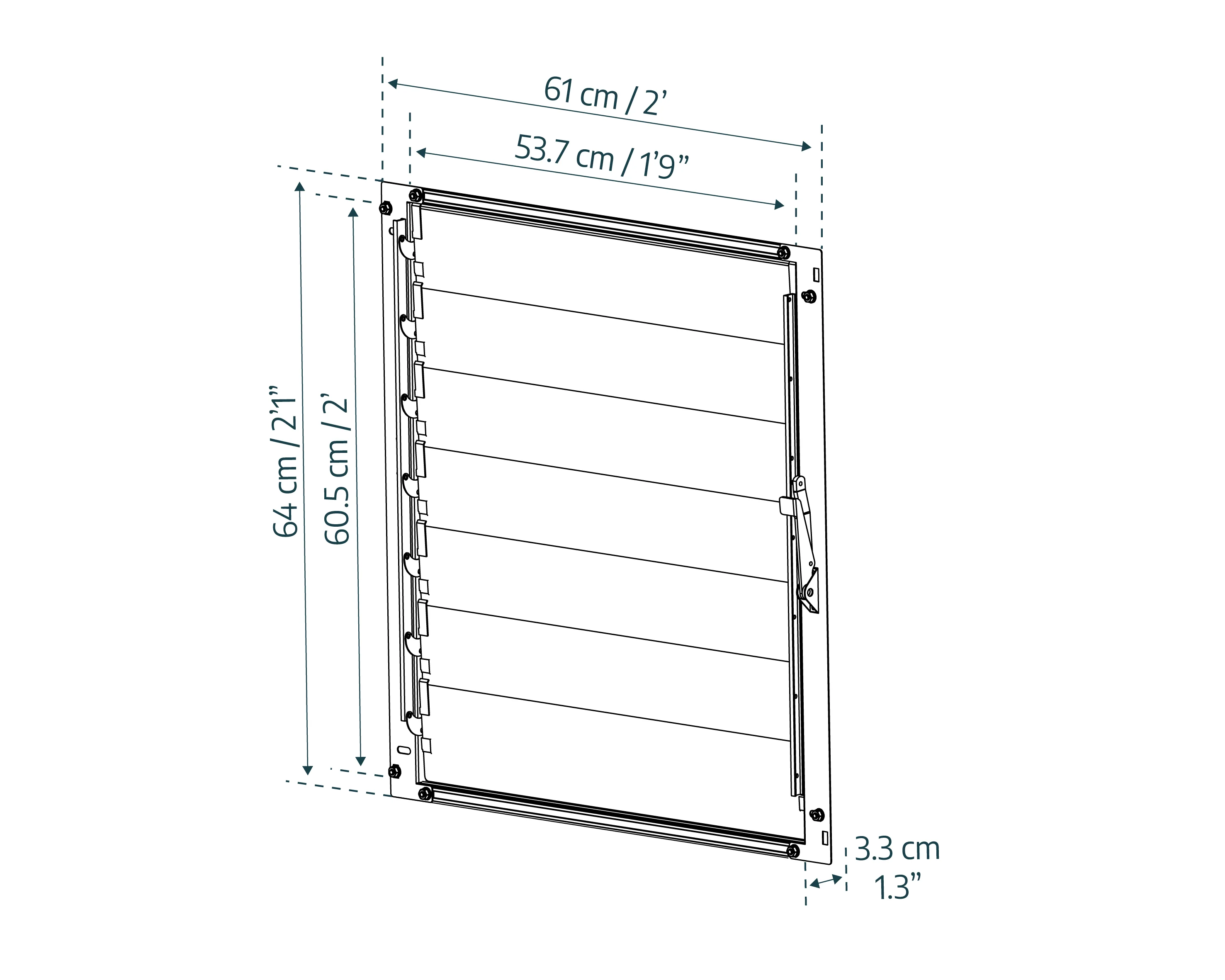 Side Louver Window Silver - Image 4
