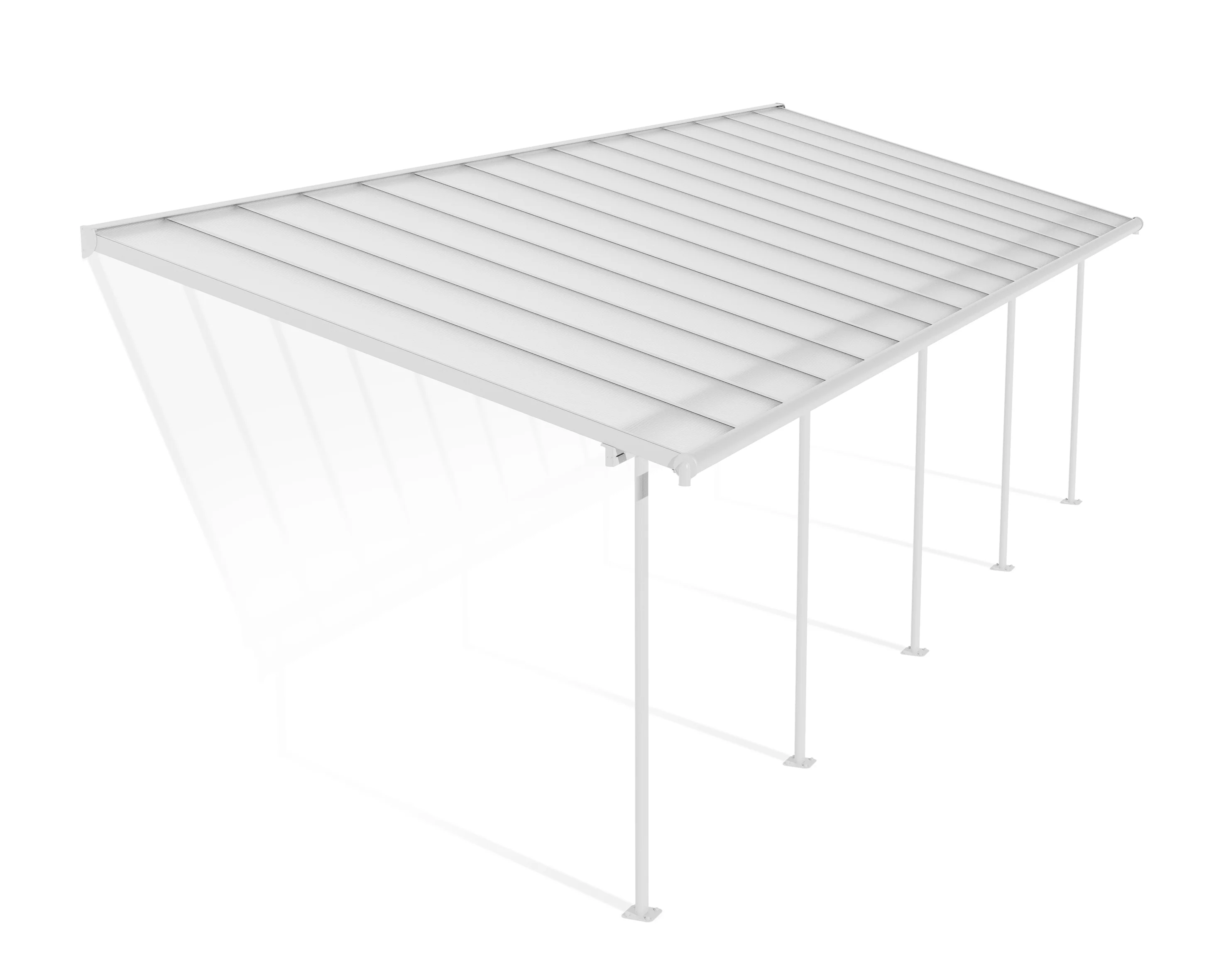 Sierra Patio Cover 3m x 9.2m - White Frame & Clear Polycarbonate - Image 3