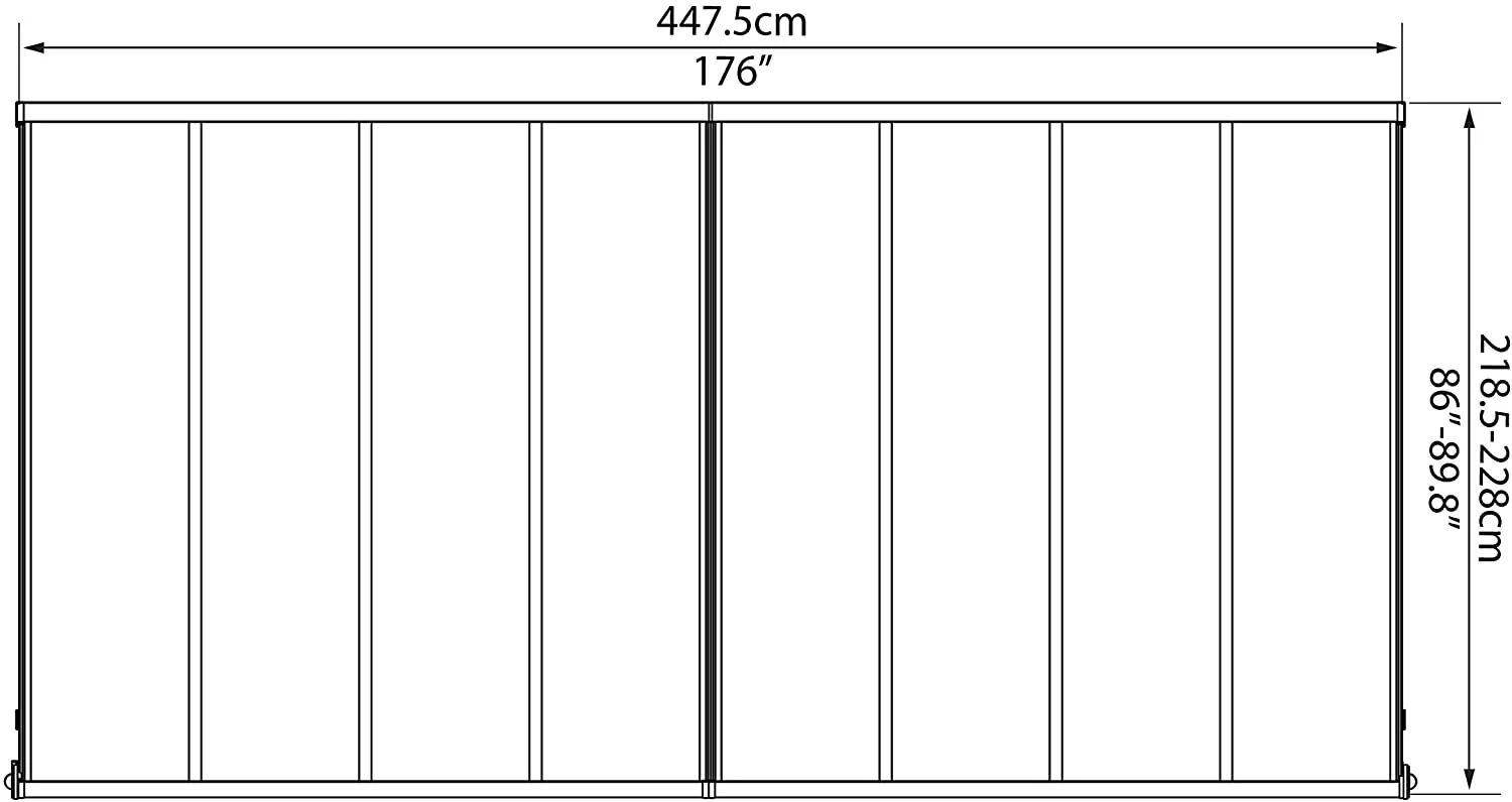 Sierra Patio Cover 2.2m x 4.5m - White Frame & Clear Polycarbonate - Image 3