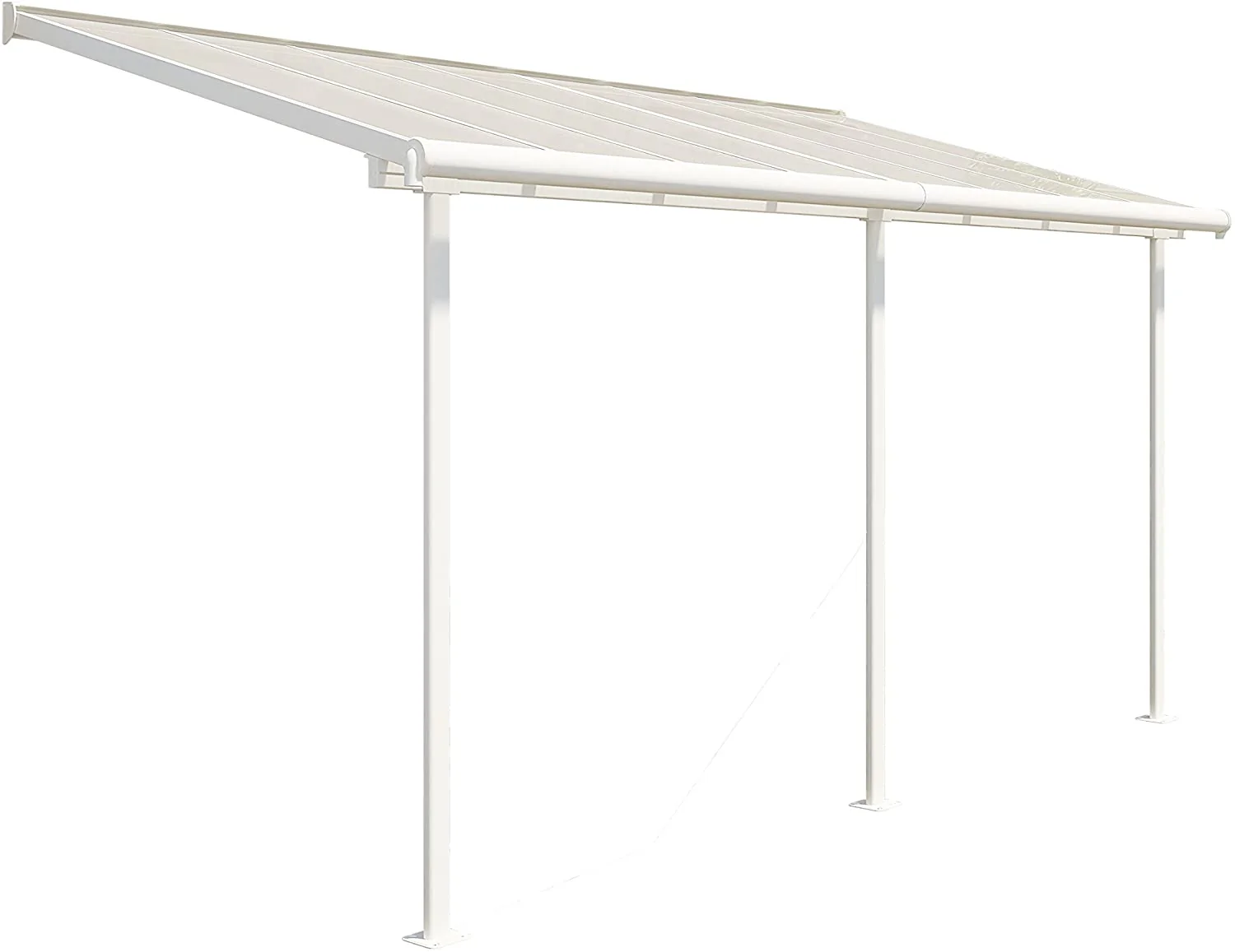 Sierra Patio Cover 2.2m x 4.5m - White Frame & Clear Polycarbonate - Image 4