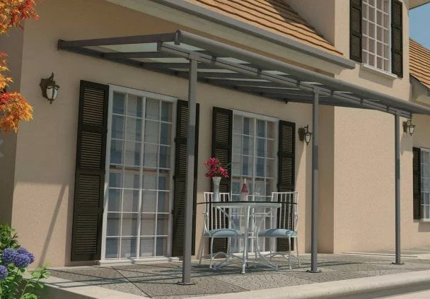 Sierra Patio Cover 2.2m x 6.7m - Grey Frame & Clear Polycarbonate - Image 3