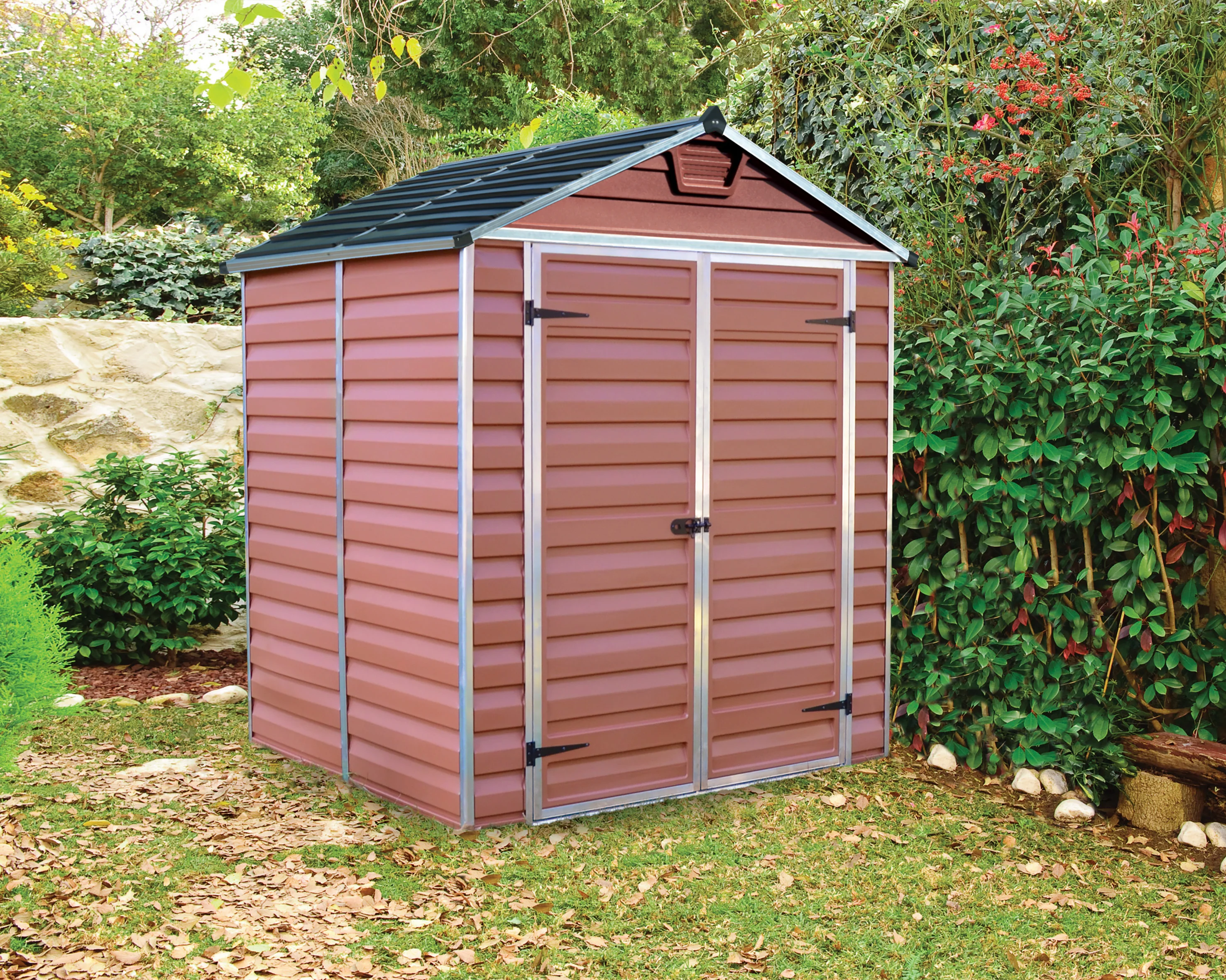 Skylight 6ft. x 5ft. Garden Shed - Amber Polycarbonate Panels