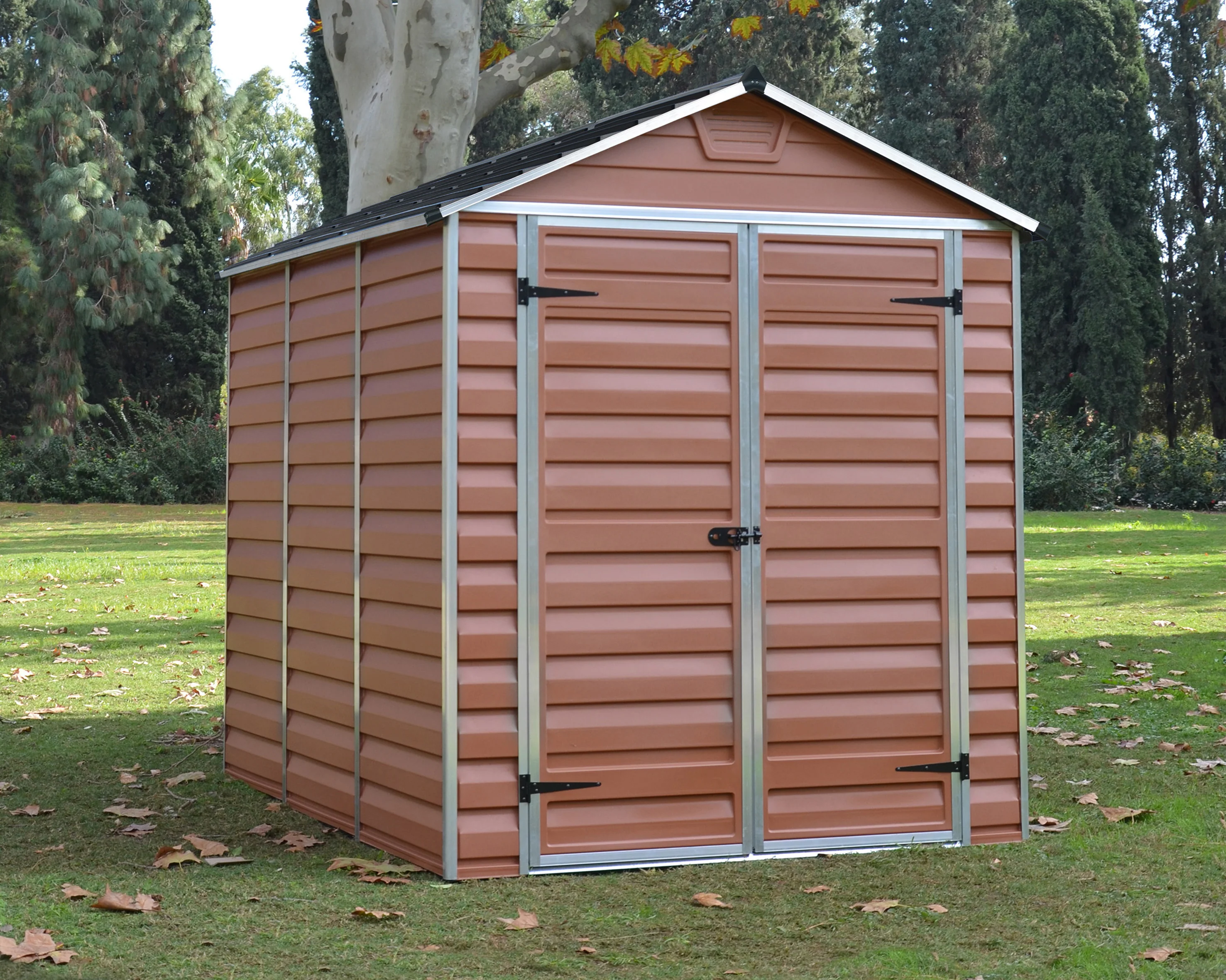 Skylight 6ft. x 8ft. Garden Shed - Amber Polycarbonate Panels
